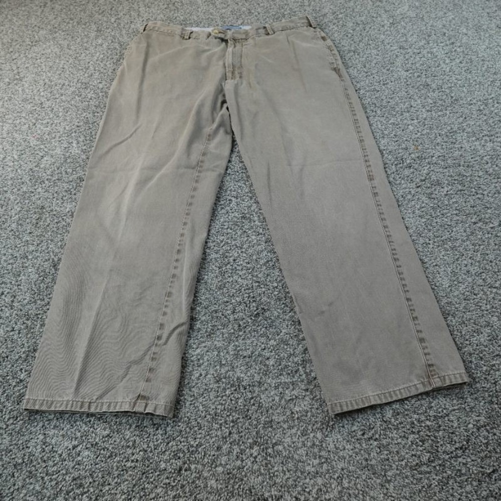 Peter Millar Pants Mens 36X28 Gray Pima Chino‎ Trouser Straight Flat Front Golf